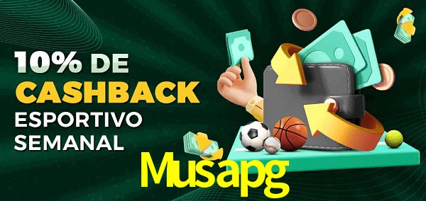 10% de bônus de cashback na Musapg